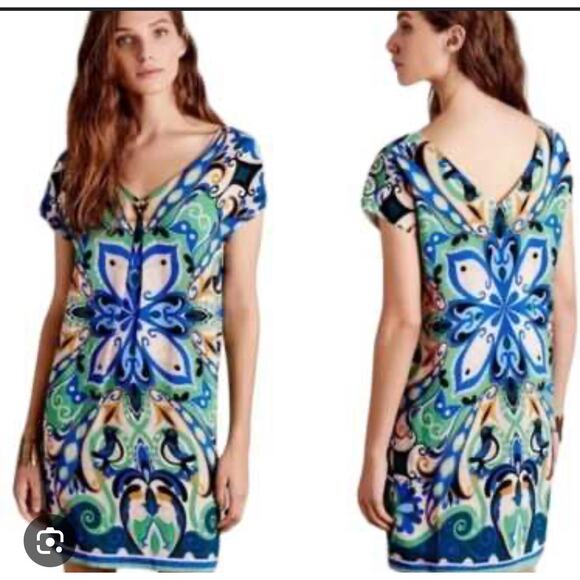 Girls From Savoy 8 Sweetheart Halter Midi‎ Dress Olive Green Anthropologie - Picture 2 of 8